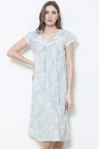 Vada 100% Cotton Voile Cap Sleeve Nightdress
